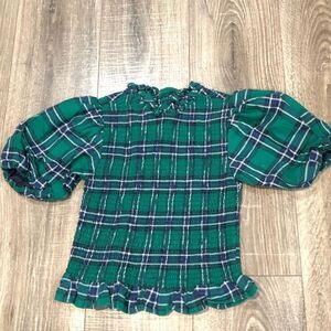 Girls Janie and Jack Puff-Sleeve Top Size 12